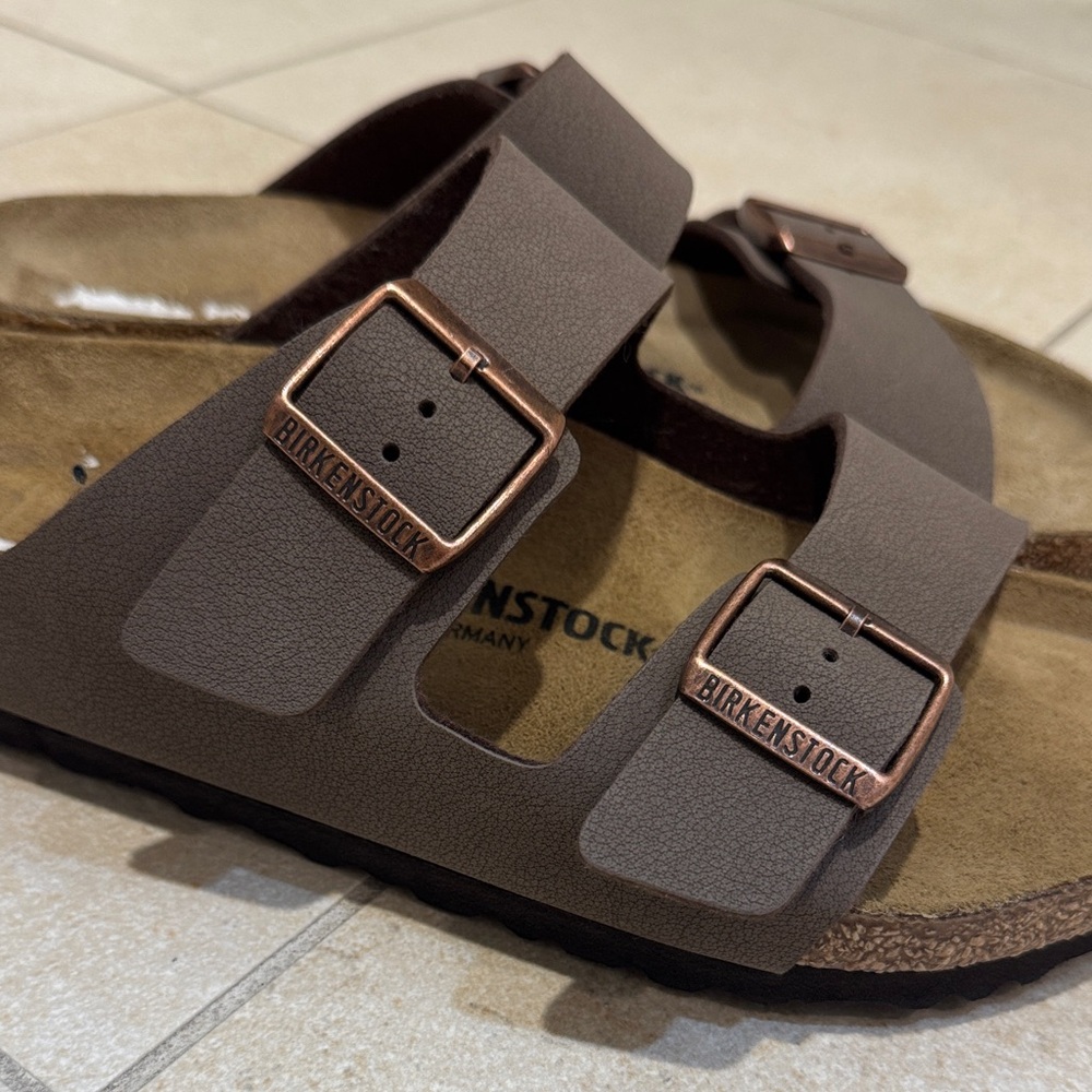 Birkenstock Men's Taupe Double Strap Sandals